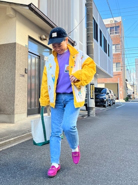 「Levi's（リーバイス）のアイテム（その他アウター）」を使った、moja29さん（レディース・153cm）の冬コーディネート