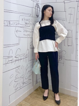 「サッカー」｜「アイテム（パンプス）」を使った、natsuさん（レディース・156cm）の冬コーディネート