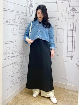 「ロング」｜「アイテム（ローファー）」を使った、natsuさん（レディース・156cm）の春コーディネート