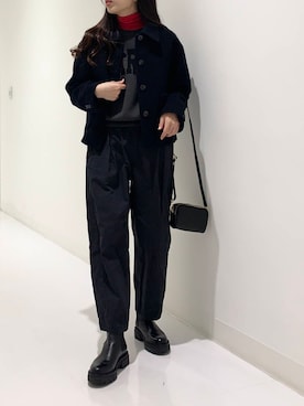 「冬の差し色コーデ」｜minmi.さん（レディース・165cm）の冬コーディネート