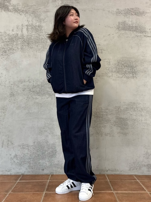 【関税・送料込み】adidas アディカラー デニム トラックパンツ adidas ジーンズ adidasアディカラー ルーズ トラックパンツ