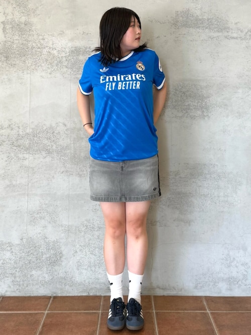 アディカラー スリーストライプス デニム ミニスカート