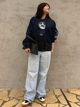 「アイテム（デニムジャケット）」を使った、r.mさん（レディース・167cm）の夏コーディネート