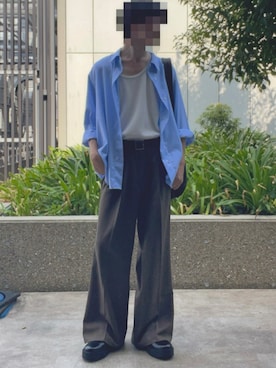 「アイテム（ドレスシューズ）」を使った、SHOさん（メンズ・174cm・20代）の夏コーディネート