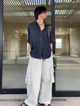 「ブルー x ホワイト」｜SHOさん（メンズ・174cm）の夏コーディネート