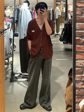 「アイテム（カーディガン/ボレロ）」を使った、SHOさん（メンズ・174cm）の秋コーディネート