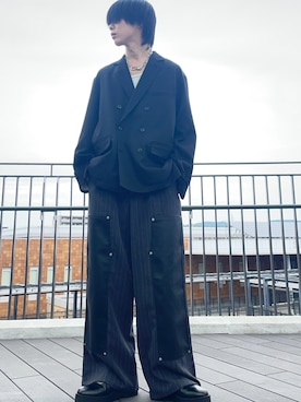「アイテム（テーラードジャケット）」を使った、SHOさん（メンズ・174cm・20代）の秋コーディネート