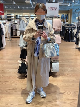 「w closet（ダブルクローゼット）のアイテム（ジャケット/アウター）」を使った、A.さん（レディース・157cm）の春コーディネート