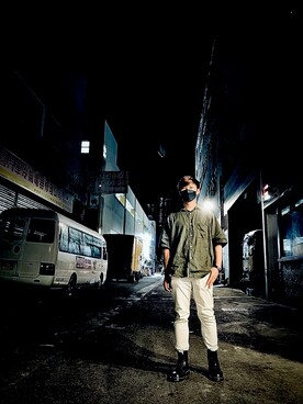 Jeremy Cheung さんの「Dr.Martens / ドクターマーチン 1460 8EYEBOOT 8ホール ブーツ シューズ」を使ったコーディネート