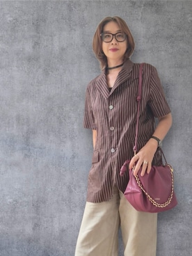 「LOEWE（ロエベ）のアイテム」を使った、yukikiさん（レディース・170cm）の秋コーディネート