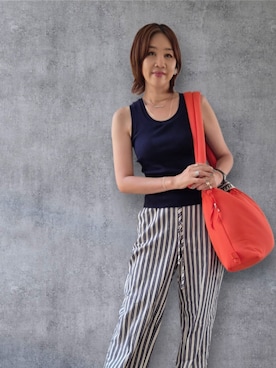 「OLEND（オレンド）のアイテム」を使った、yukikiさん（レディース・170cm）の夏コーディネート
