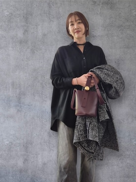 「アイテム（トップス）」を使った、yukikiさん（レディース・170cm・50代）の冬コーディネート