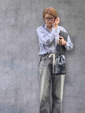 「アイテム（デニムパンツ）」を使った、yukikiさん（レディース・170cm・50代）の秋コーディネート