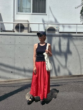 「アイテム（スカート）」を使った、yukikiさん（レディース・170cm）の夏コーディネート