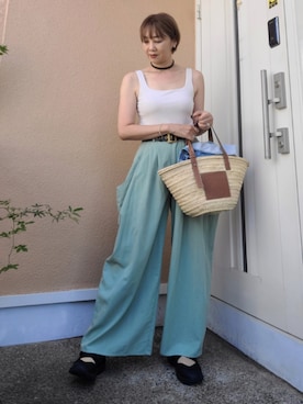 「アイテム（サンダル）」を使った、yukikiさん（レディース・170cm・50代）の夏コーディネート