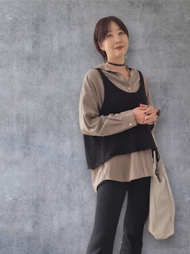 「LOUNGEDRESS（ラウンジドレス）のアイテム」を使った、yukikiさん（レディース・170cm）の春コーディネート