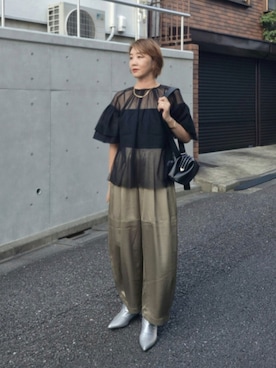「アイテム（バッグ）」を使った、yukikiさん（レディース・170cm・50代）の秋コーディネート