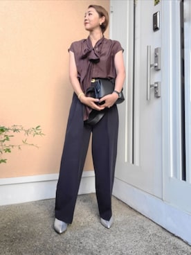 「アイテム（ショルダーバッグ）」を使った、yukikiさん（レディース・170cm・50代）の夏コーディネート