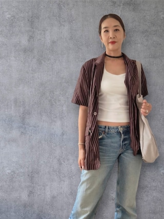 MAISON SPECIAL（メゾンスペシャル）の「Silky Stripe Half Sleeve