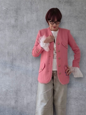 「PRANK PROJECT（プランクプロジェクト）の【Pre-Order】ストレートデニムパンツ / Straight Denim Pants（デニムパンツ、ベージュ系）」を使った、yukikiさん（レディース・170cm）の春コーディネート