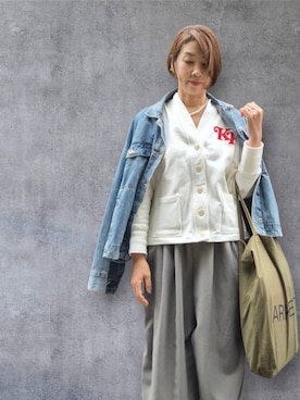 「アイテム（その他トップス）」を使った、yukikiさん（レディース・170cm・50代）の秋コーディネート