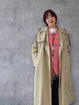 「CHANEL（シャネル）のアイテム（ジャケット/アウター、ピンク系）」を使った、yukikiさん（レディース・170cm）の春コーディネート