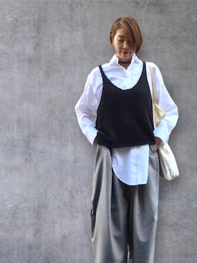 「アイテム（カーゴパンツ）」を使った、yukikiさん（レディース・170cm）の秋コーディネート