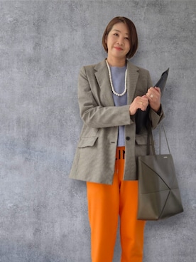 「アイテム（トップス）」を使った、yukikiさん（レディース・170cm・50代）の秋コーディネート