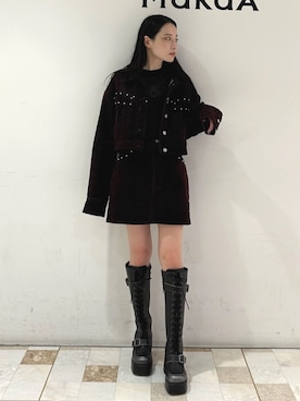 「秋」｜「アイテム（ブーツ）」を使った、飯村 美沙さん（レディース・156cm）の夏コーディネート