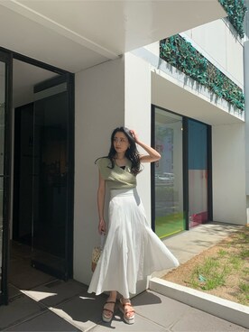 飯村 美沙さん（レディース・156cm）の夏コーディネート