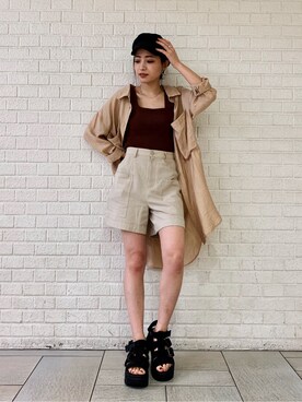 飯村 美沙さん（レディース・156cm）の夏コーディネート