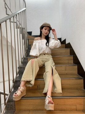 飯村 美沙さん(レディース・156cm)の夏コーディネート