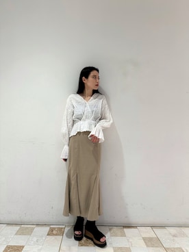 飯村 美沙さん（レディース・156cm）の春コーディネート