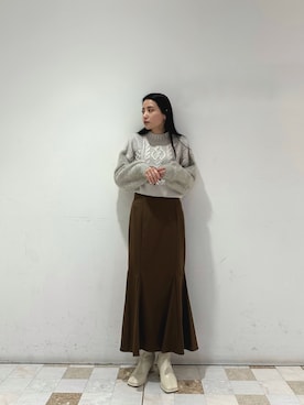 飯村 美沙さん（レディース・156cm）の冬コーディネート