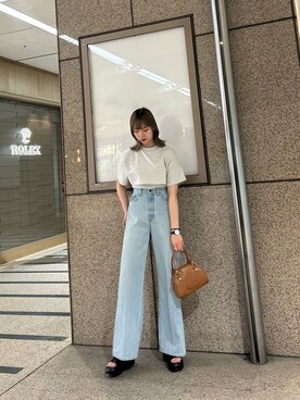 VEQUM】RIM LOOSE WIDE JEANSを使った人気ファッションコーディネート 