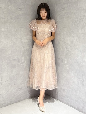 「アイテム（ドレス）」を使った、kaho さん（レディース・151cm）の秋コーディネート
