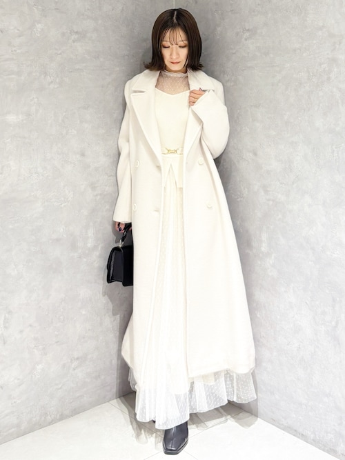 ビットニットドットチュールドッキングワンピース（ワンピース