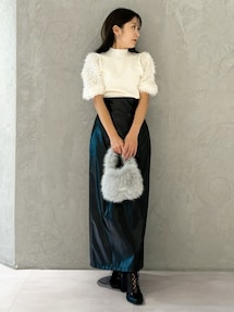 値下げ MERCURYDUO フェザースリーブニット マーキュリーデュオ MERCURYDUO フェザースリーブニット