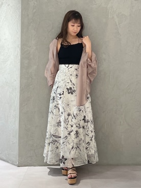 「MERCURYDUO（マーキュリーデュオ）のアイテム（キャミソール）」を使った、kaho さん（レディース・151cm）の春コーディネート