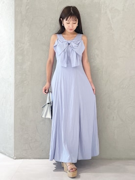 「MERCURYDUO（マーキュリーデュオ）のアイテム（シューズ）」を使った、kaho さん（レディース・151cm）の夏コーディネート