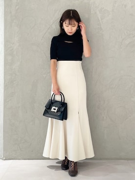 「MERCURYDUO（マーキュリーデュオ）のアイテム（シューズ）」を使った、kaho さん（レディース・151cm）の夏コーディネート