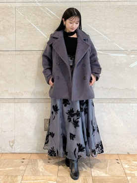 「MERCURYDUO（マーキュリーデュオ）のアイテム（その他アウター）」を使った、kaho さん（レディース・151cm）の秋コーディネート