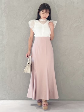 「MERCURYDUO（マーキュリーデュオ）のアイテム（シューズ）」を使った、kaho さん（レディース・151cm）の夏コーディネート