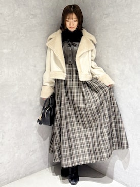 「アイテム（ジャケット/アウター）」を使った、kaho さん（レディース・151cm）の冬コーディネート