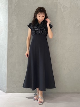 「お呼ばれ」｜「アイテム（サンダル）」を使った、kaho さん（レディース・151cm）の春コーディネート