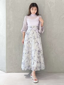 透かし編みラメ混ボレロカーディガン｜マーキュリーデュオ