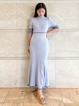 「MERCURYDUO（マーキュリーデュオ）のアイテム（ワンピース）」を使った、kaho さん（レディース・151cm）の春コーディネート
