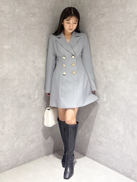 「MERCURYDUO（マーキュリーデュオ）のアイテム（ブーツ）」を使った、kaho さん（レディース・151cm）の春コーディネート
