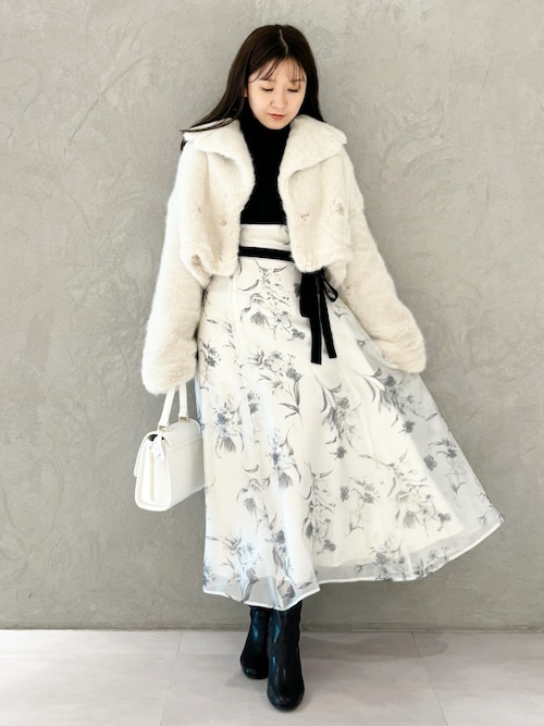 セール】フラワードッキングコルセットニットワンピース 花柄