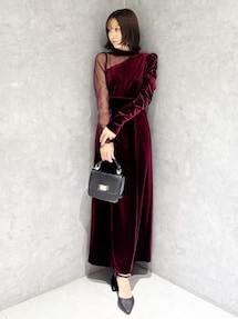 MERCURYDUO 新品タグ付き！ベロアカットアウトワンピース S MERCURYDUO(マーキュリーデュオ) | . ⁡ #ベロアカットアウトワンピース